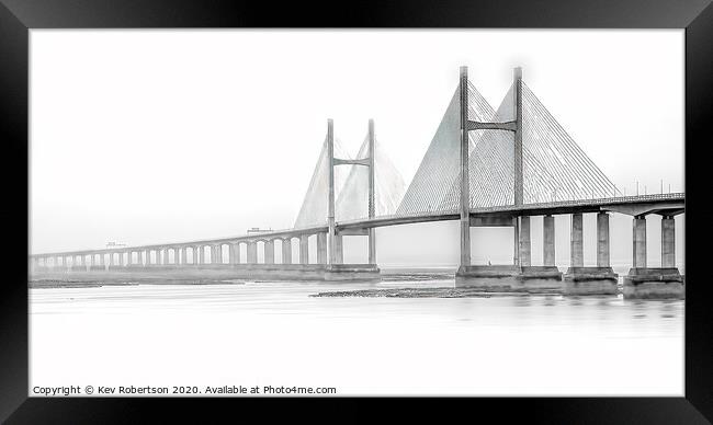 Severn Bridge  Framed Print by Kev Robertson