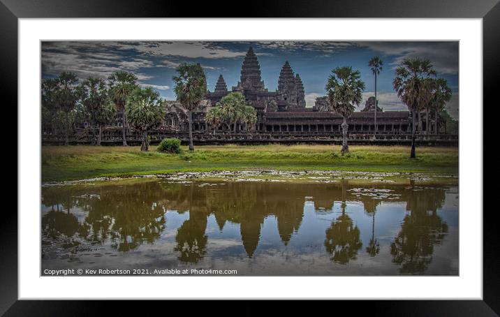 Angkor Wat Framed Mounted Print by Kev Robertson