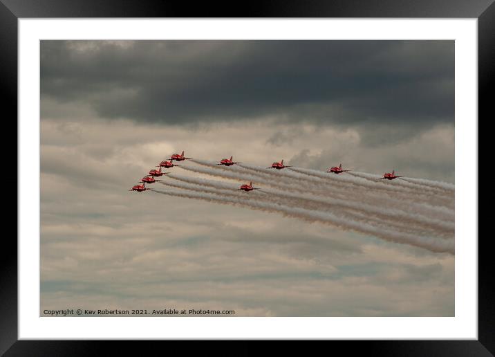 Red Arrows Framed Mounted Print by Kev Robertson