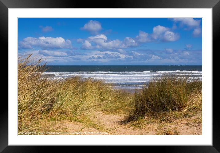 Seaside Serenity Framed Mounted Print by Janet Carmichael