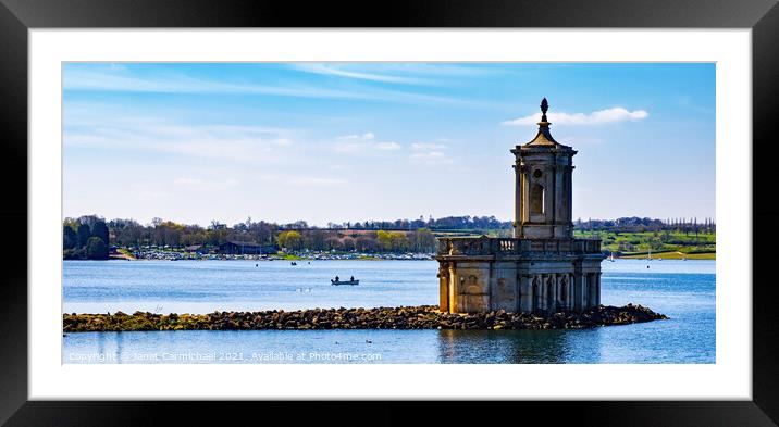 Serene Rutland Water View Framed Mounted Print by Janet Carmichael