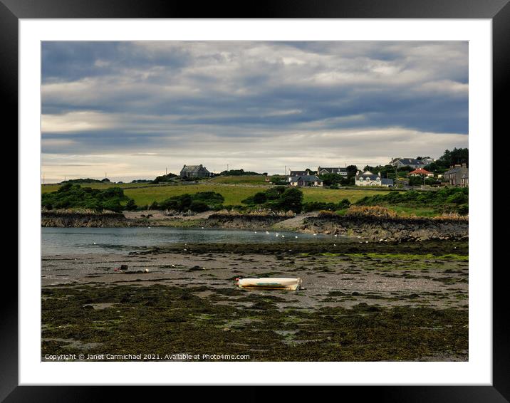 Isle of Whithorn at Low Tide Framed Mounted Print by Janet Carmichael