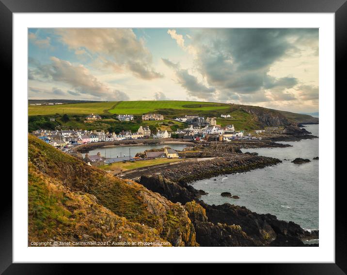 Serene Sea Haven Framed Mounted Print by Janet Carmichael