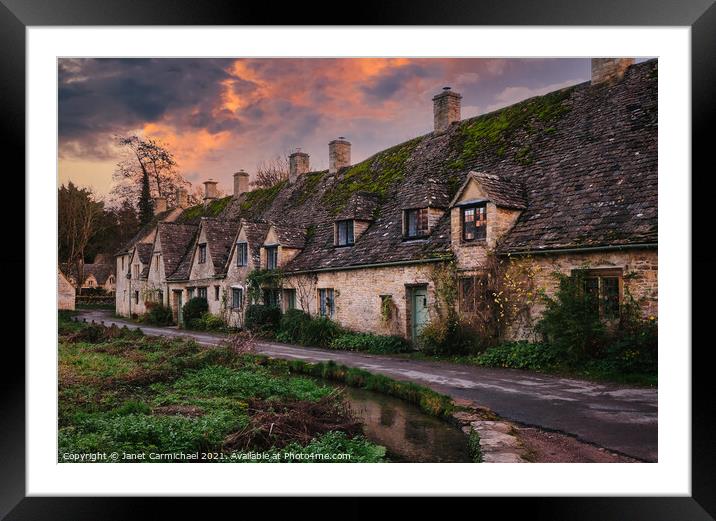 Cotswold Charm Framed Mounted Print by Janet Carmichael