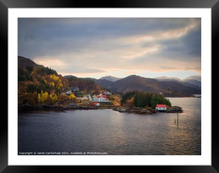 Majestic Fjords of Norway Framed Mounted Print by Janet Carmichael