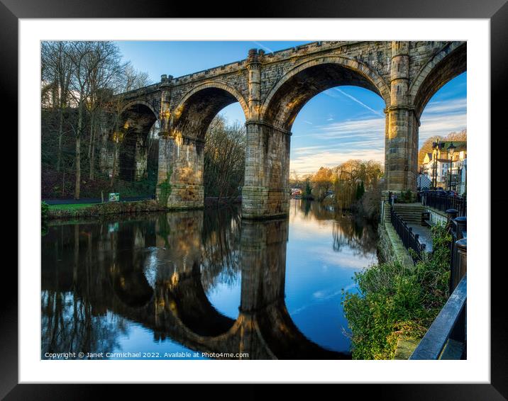 Knaresborough Viaduct Arches Framed Mounted Print by Janet Carmichael