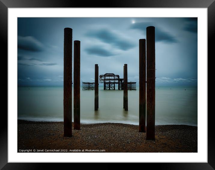 Majestic Ruins of the West Pier Framed Mounted Print by Janet Carmichael
