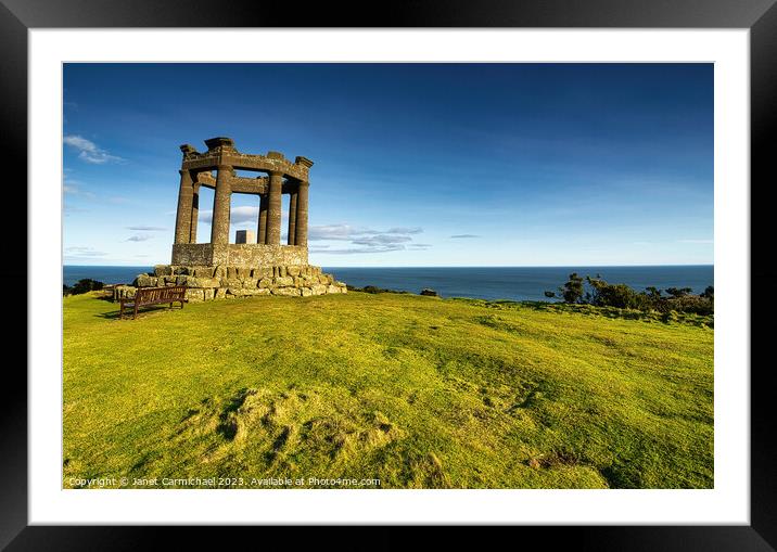 Remembrance on Scotland's Dramatic Coastline Framed Mounted Print by Janet Carmichael