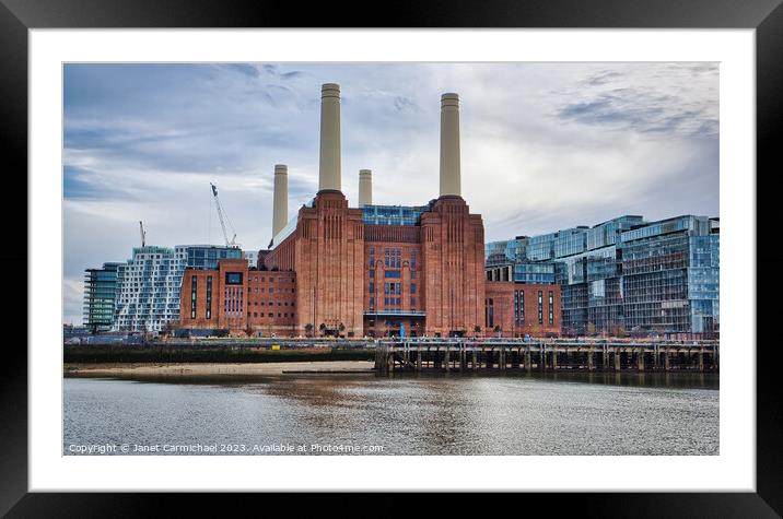 The Iconic and Modern Battersea Framed Mounted Print by Janet Carmichael