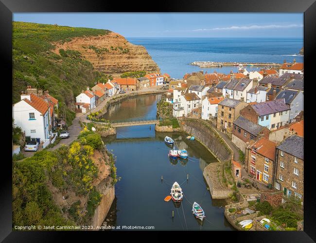 Staithes Framed Print by Janet Carmichael