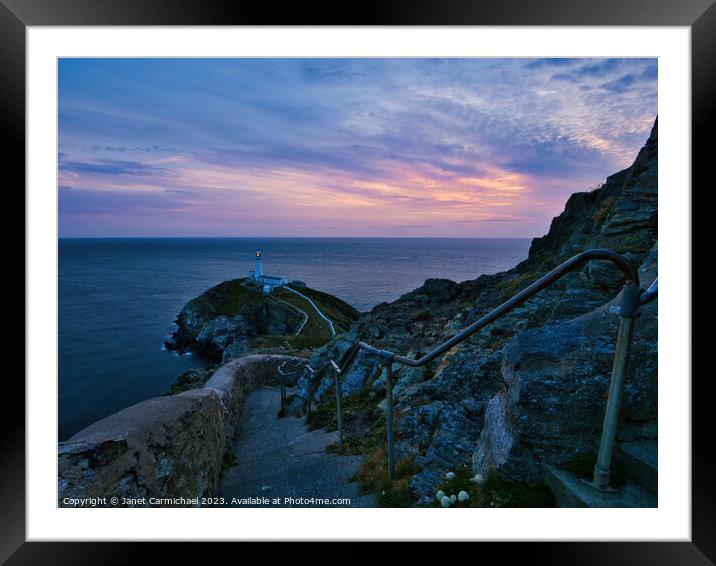 The Steps to South Stack Framed Mounted Print by Janet Carmichael