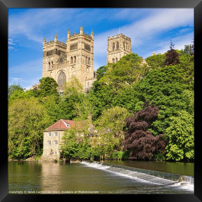 Durham Cathedral View Framed Print by Janet Carmichael