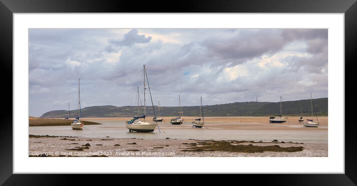 Sailing Boats at Red Wharf Bay Framed Mounted Print by Janet Carmichael
