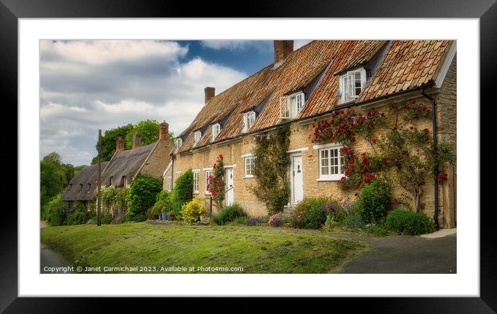 Chocolate Box Charm in Wadenhoe Framed Mounted Print by Janet Carmichael