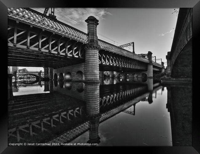 The Bridges of Glasgow Framed Print by Janet Carmichael