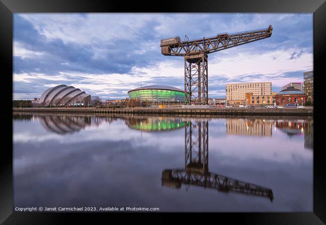 Clyde Waterfront in Glasgow Framed Print by Janet Carmichael