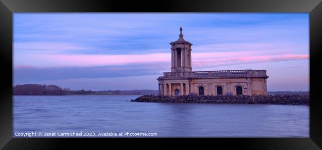 The Day Dawns at Rutland Water Framed Print by Janet Carmichael