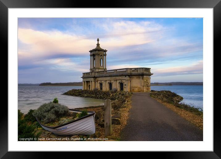 Early Morning at Rutland Water Framed Mounted Print by Janet Carmichael