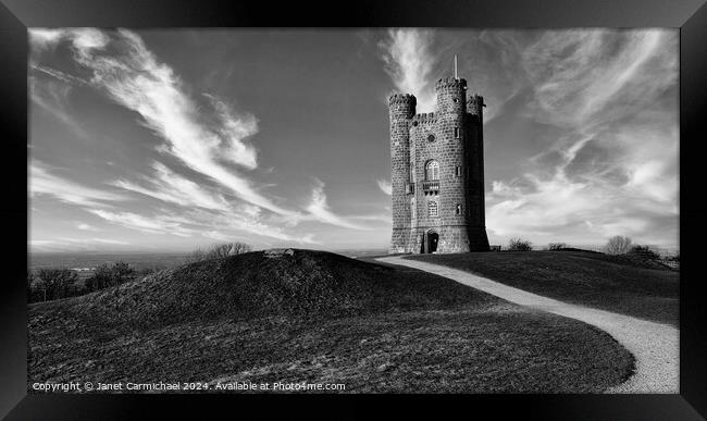 Broadway Tower Framed Print by Janet Carmichael