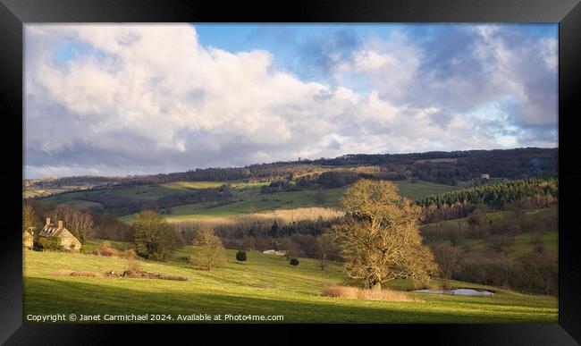 Cotswold Countryside Framed Print by Janet Carmichael