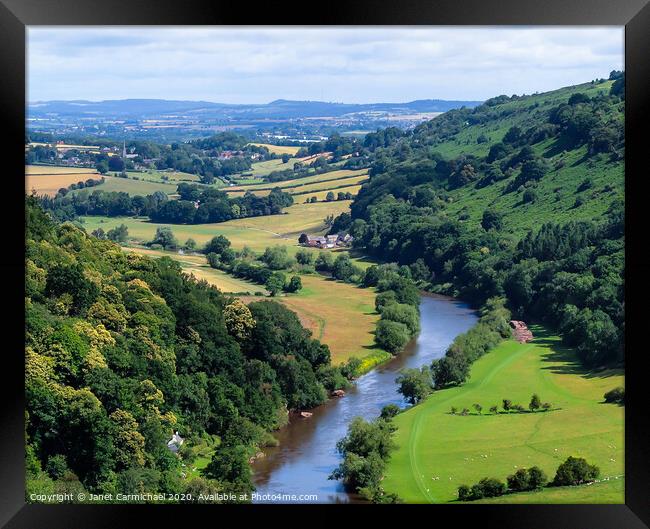 Wye Valley from Symonds Yat Rock - Forest of Dean Framed Print by Janet Carmichael