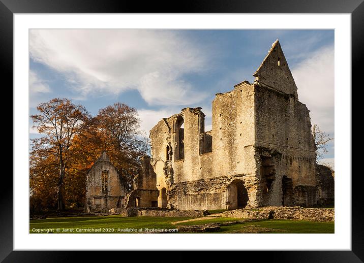 Mystical Ruins of Minster Lovell Framed Mounted Print by Janet Carmichael