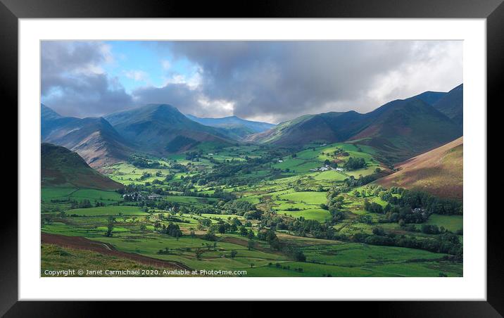 Majestic Views of Derwent Fells Framed Mounted Print by Janet Carmichael