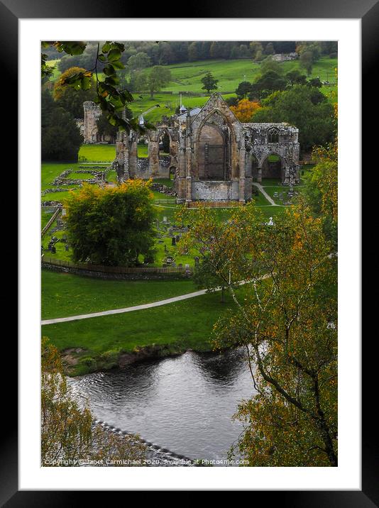 Bolton Priory ruins - Yorkshire Framed Mounted Print by Janet Carmichael