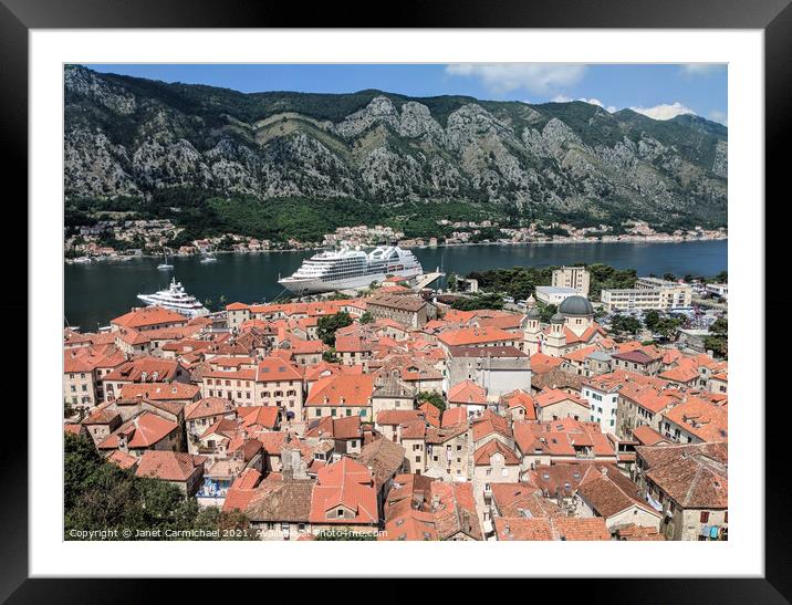 Enchanting Kotor Old Town Framed Mounted Print by Janet Carmichael