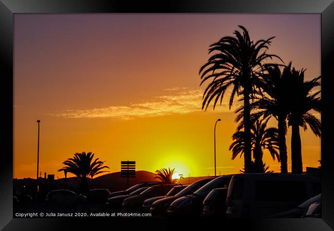 Tenerife sunset  Framed Print by Julia Janusz