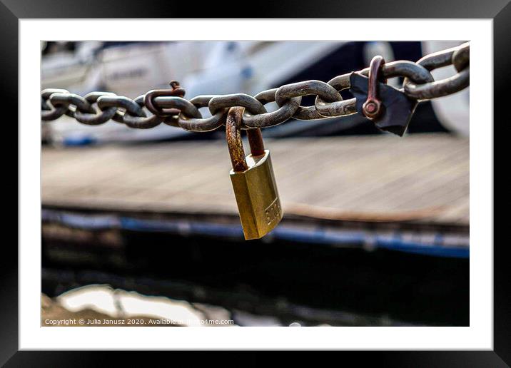 Padlock  Framed Mounted Print by Julia Janusz