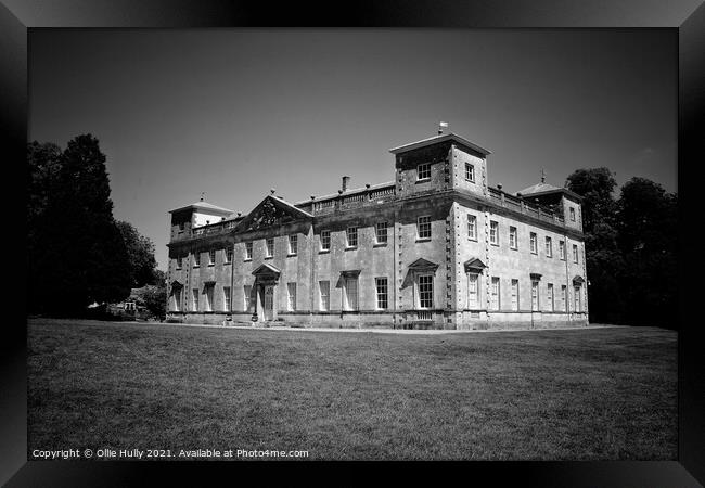 Lydiard House in Black and white  Framed Print by Ollie Hully