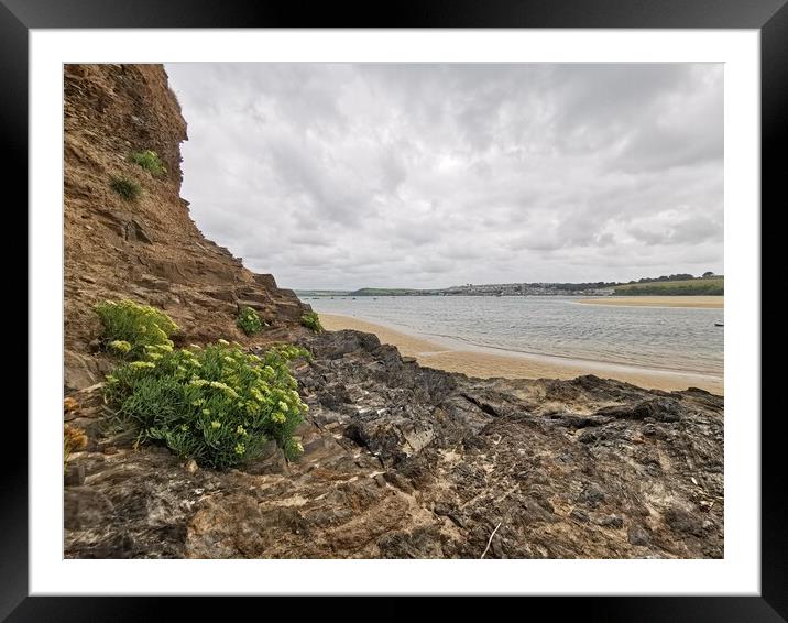 Rock Beach Cornwall  Framed Mounted Print by Ollie Hully