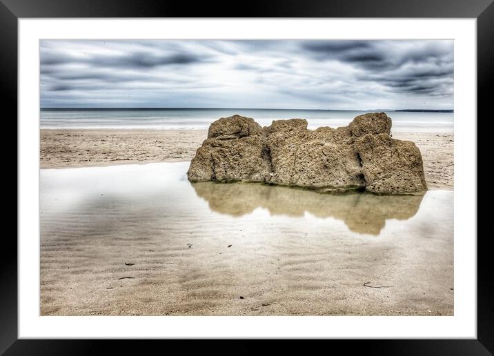 Moody Newquay Beach Cornwall  Framed Mounted Print by Ollie Hully
