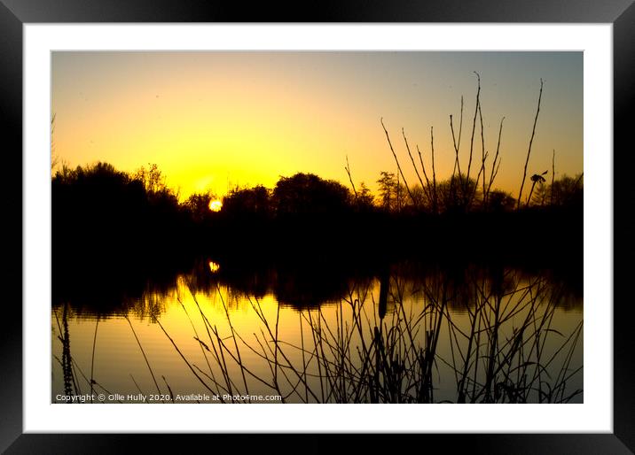 Yellow lake Framed Mounted Print by Ollie Hully