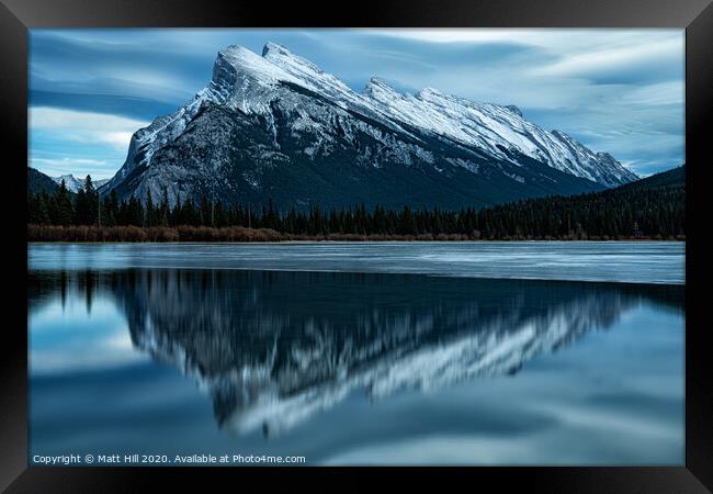 Reflections of Rundle Framed Print by Matt Hill