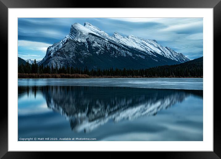 Reflections of Rundle Framed Mounted Print by Matt Hill