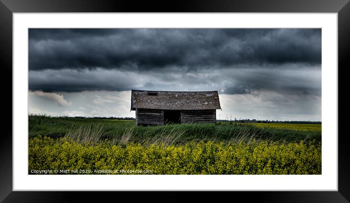 Abandoned Under Stormy Skies Framed Mounted Print by Matt Hill