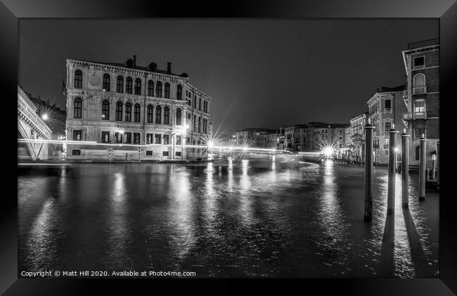 Venice at night Framed Print by Matt Hill