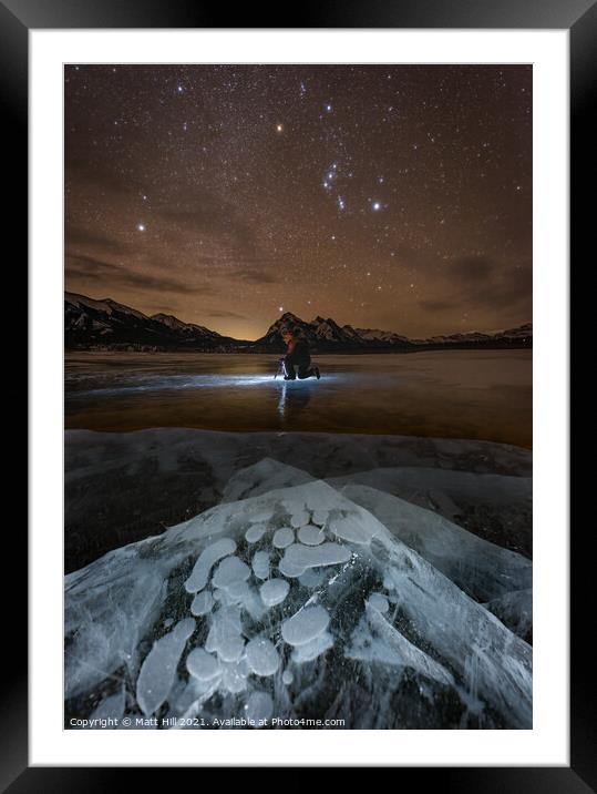 Shooting Bubbles at Night Framed Mounted Print by Matt Hill