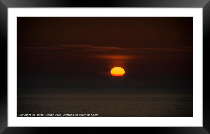 Sunset Framed Mounted Print by Harsh Beohar