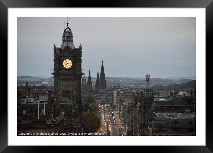 Edinburgh At Dawn Framed Mounted Print by Graham Watters