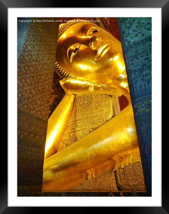 Reclining Buddha in Bangkok Framed Mounted Print by Paul Richards