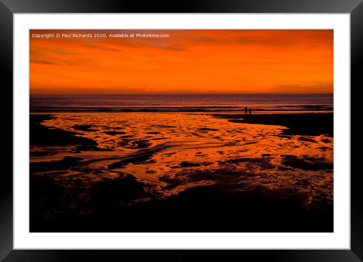 Sunset at Chapel Porth, Cornwall Framed Mounted Print by Paul Richards