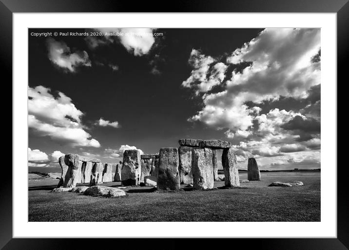 Stonehenge Framed Mounted Print by Paul Richards