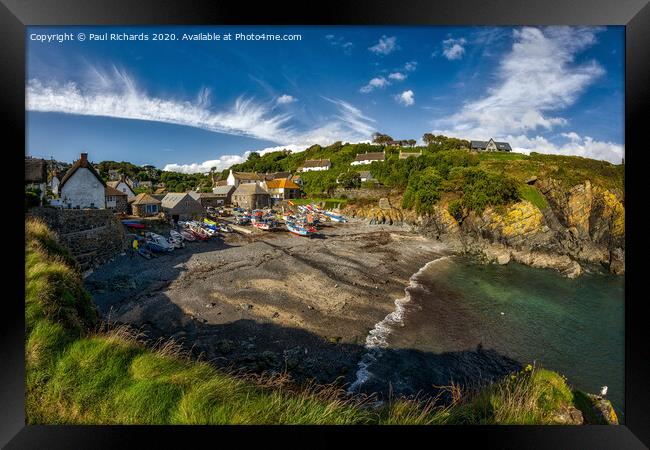 Cadgwith fishing village Framed Print by Paul Richards