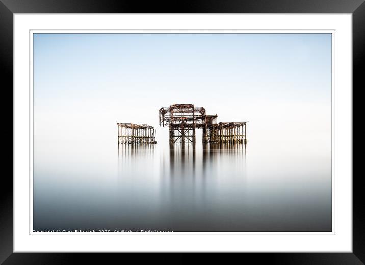 The West Pier - Brighton Framed Mounted Print by Clare Edmonds