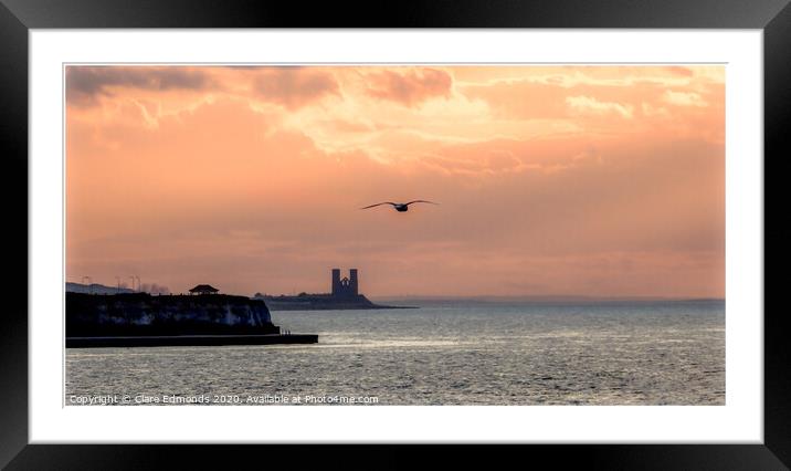Reculver Framed Mounted Print by Clare Edmonds