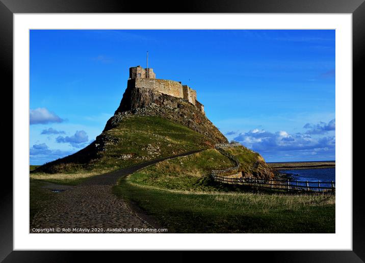 The Holy Island of Lindisfarne Framed Mounted Print by Rob McAvoy