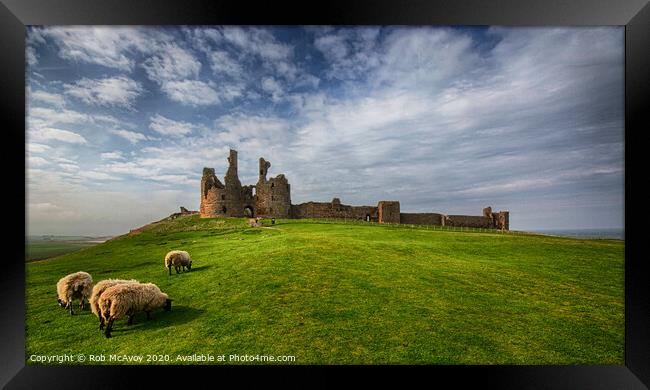 Dunstanburgh Castle Framed Print by Rob McAvoy